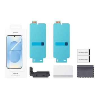 SAMSUNG képernyővédő fólia 2db (tükröződésmentes, törlőkendő, külső kijelző + segédkeret) ÁTLÁTSZÓ Samsung Galaxy S25 (SM-S931) kép