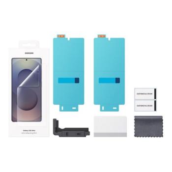 SAMSUNG képernyővédő fólia 2db (tükröződésmentes, törlőkendő, külső kijelző + segédkeret) ÁTLÁTSZÓ Samsung Galaxy S25 Ultra (SM-S938) kép