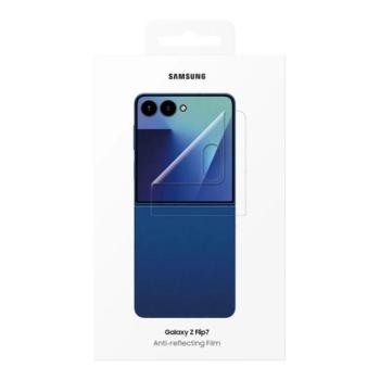 SAMSUNG képernyővédő fólia 2db (tükröződésmentes, törlőkendő, külső kijelző + segédkeret) ÁTLÁTSZÓ Samsung Galaxy Z Flip7 (SM-F766) kép