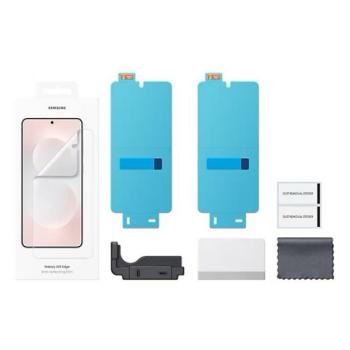 SAMSUNG képernyővédő fólia 2db (tükröződésmentes, törlőkendő + segédkeret) ÁTLÁTSZÓ Samsung Galaxy S25 Edge (SM-S937) kép