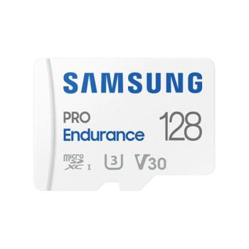 SAMSUNG Memóriakártya, PRO Endurance microSD kártya 128GB, CLASS 10, UHS-I (SDR104), + SD Adapter, R100/W40 kép