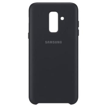 SAMSUNG műanyag telefonvédő (dupla rétegű, gumírozott) FEKETE Samsung Galaxy A6+ (2018) SM-A605F kép