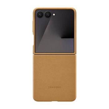 SAMSUNG műanyag telefonvédő (ECO vegán bőr hátlap) BARNA Samsung Galaxy Z Fold7 (SM-F966) kép