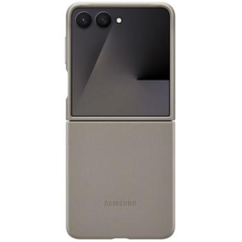 SAMSUNG műanyag telefonvédő (ECO vegán bőr hátlap) SZÜRKE Samsung Galaxy Z Flip7 (SM-F766) kép