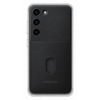 SAMSUNG műanyag telefonvédő (közepesen ütésálló, cserélhető átlátszó + bankkártya tartó hátlap) FEKETE Samsung Galaxy S23 Plus (SM-S916) kép
