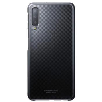 SAMSUNG műanyag telefonvédő (ultravékony, gyémánt minta) FEKETE Samsung Galaxy A7 (2018) SM-A750F kép