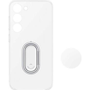 SAMSUNG műanyag telefonvédő (ultravékony, telefontartó gyűrű, kitámasztó) ÁTLÁTSZÓ Samsung Galaxy S23 Plus (SM-S916) kép