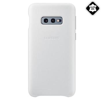 SAMSUNG műanyag telefonvédő (valódi bőr hátlap) FEHÉR Samsung Galaxy S10e (SM-G970) kép