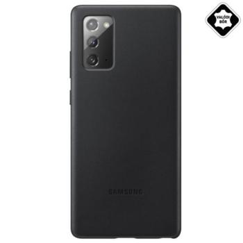 SAMSUNG műanyag telefonvédő (valódi bőr hátlap) FEKETE Samsung Galaxy Note 20 (SM-N980F), Samsung Galaxy Note 20 5G (SM-N981F) kép