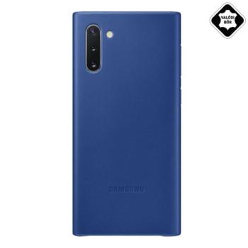 SAMSUNG műanyag telefonvédő (valódi bőr hátlap) KÉK Samsung Galaxy Note 10 (SM-N970F) kép