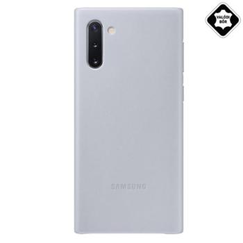 SAMSUNG műanyag telefonvédő (valódi bőr hátlap) SZÜRKE Samsung Galaxy Note 10 (SM-N970F) kép