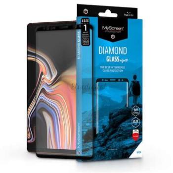 Samsung N960F Galaxy Note 9 edzett üveg képernyővédő fólia ívelt kijelzőhöz - MyScreen Protector Diamond Glass Edge3D - fekete kép