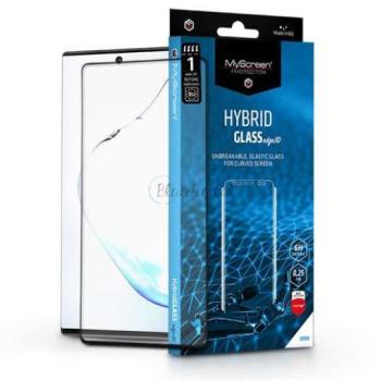 Samsung N970F Galaxy Note 10 rugalmas üveg képernyővédő fólia ívelt kijelzőhöz -MyScreen Protector Hybrid Glass Edge3D - fekete kép