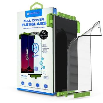 Samsung N985F Galaxy Note 20 Ultra rugalmas üveg képernyővédő fólia - Bestsuit Flexglass 3D Full Cover Biomaster - fekete kép