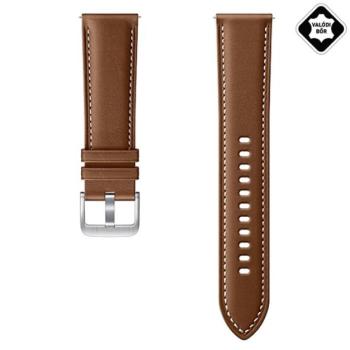 SAMSUNG pótszíj (univerzális, 22 mm, valódi bőr, állítható) BARNA Huawei Watch GT 2 46mm, Huawei Watch GT, Huawei Watch GT Active, Huawei Watch GT Fortuna, Huawei Watch, Huawei Watch Magic, Hu kép