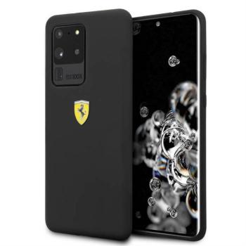 Samsung S20 Ultra Ferrari FESSIHCS69BK Liquid Silicon Hátlap - Fekete kép