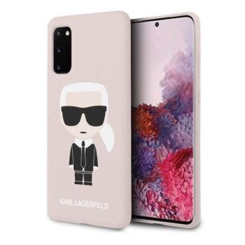Samsung S20 Ultra KARL LAGERFELD KLHCS69SLFKPI Liquid Silicon Hátlap - Rózsaszín kép