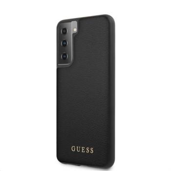 Samsung S21 Plus GUESS GUHCS21MIGLBK Bőr Hátlap - Fekete kép