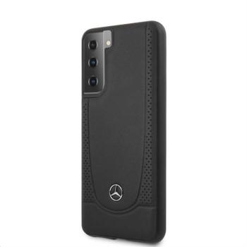 Samsung S21 Plus Mercedes MEHCS21MARMBK Bőr Hátlap - Fekete kép