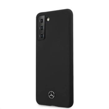 Samsung S21 Plus Mercedes MEHCS21MSILBK Liquid Silicon Hátlap - Fekete kép