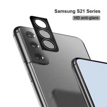 Samsung S21/S21 Plus Lito S+ 3D Fém Kamera Védő Üvegfólia - Fekete kép