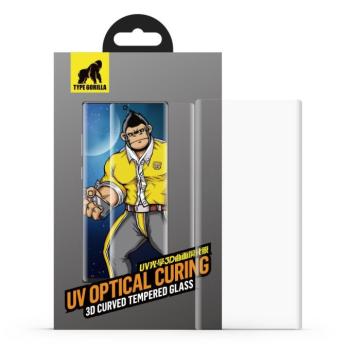 Samsung S22 Ultra TG UV Ragasztós 3D Üvegfólia + UV Lámpa - Átlátszó kép