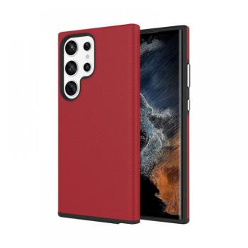 Samsung S23 Ultra TPU+PC ütésálló tok,Piros kép
