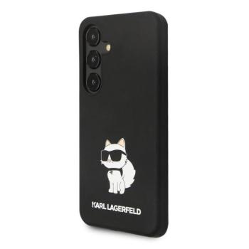 Samsung S24 Plus KARL LAGERFELD KLHCS24MSNCHBCK Liquid Silicone Hátlap - Fekete kép