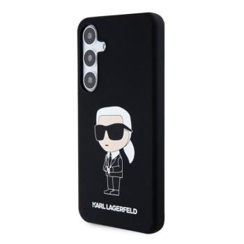 Samsung S24 Plus KARL LAGERFELD KLHCS24MSNIKBCK Liquid Silicone Hátlap - Fekete kép
