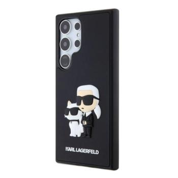 Samsung S24 Ultra KARL LAGERFELD KLHCS24L3DRKCNK 3D Hátlap - Fekete kép