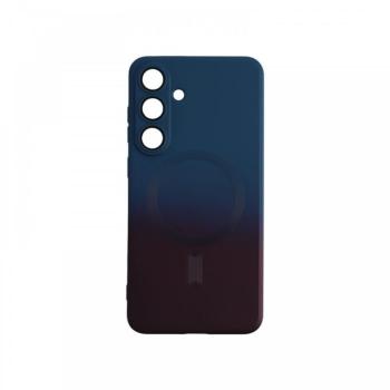 Samsung S25 Plus mágneses design tok, Sötétkék-Pink kép