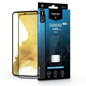 Samsung S901B Galaxy S22 5G/Galaxy S23 edzett üveg képernyővédő fólia - MyScreenProtector Diamond Glass Lite Edge2.5D Full Glue - fekete kép