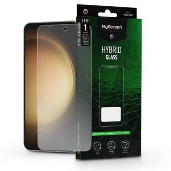 Samsung S901B Galaxy S22 5G/Galaxy S23 rugalmas üveg képernyővédő fólia - MyScreen Protector Hybrid Glass Green - átlátszó kép