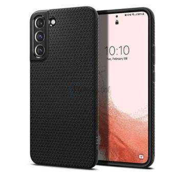 Samsung S901B Galaxy S22 5G ütésálló hátlap - Spigen Liquid Air - fekete kép