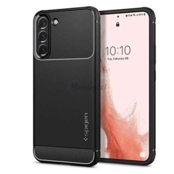 Samsung S901B Galaxy S22 5G ütésálló hátlap - Spigen Rugged Armor - fekete kép