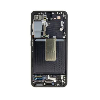 Samsung S911 Galaxy S23 kompatibilis LCD kijelző + érintő, kerettel, fekete kép