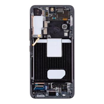 Samsung SM-S901B Galaxy S22 kompatibilis LCD kijelző + érintő, kerettel, fekete kép