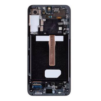 Samsung SM-S906B Galaxy S22 Plus kompatibilis LCD kijelző + érintő, kerettel, fekete kép