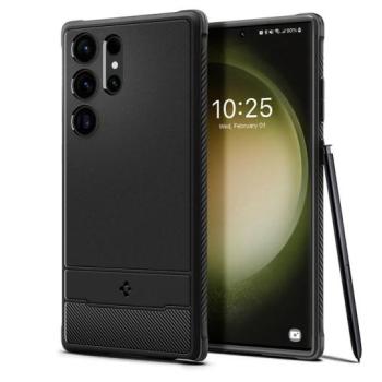 Samsung SM-S918 Galaxy S23 Ultra ütésálló hátlap - Spigen Rugged Armor - fekete kép