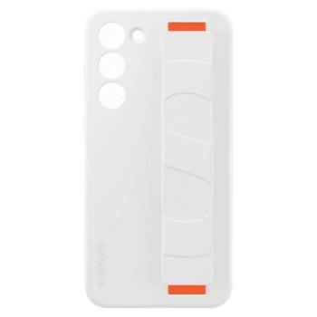 SAMSUNG szilikon telefonvédő (matt, beépített szíj) FEHÉR Samsung Galaxy S23 Plus (SM-S916) kép