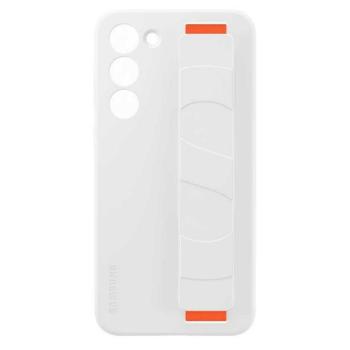 SAMSUNG szilikon telefonvédő (matt, beépített szíj) FEHÉR Samsung Galaxy S23 (SM-S911) kép