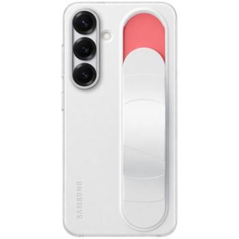 SAMSUNG szilikon telefonvédő (matt, beépített szíj, kitámasztó) FEHÉR Samsung Galaxy S25 (SM-S931) kép