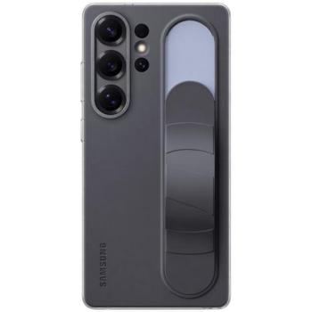 SAMSUNG szilikon telefonvédő (matt, beépített szíj, kitámasztó) FEKETE Samsung Galaxy S25 Ultra (SM-S938) kép