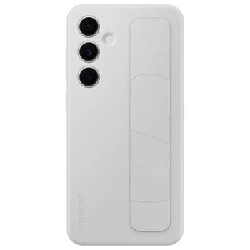 SAMSUNG szilikon telefonvédő (matt, beépített szíj, kitámasztó) VILÁGOSSZÜRKE Samsung Galaxy S24 FE (SM-S721) kép