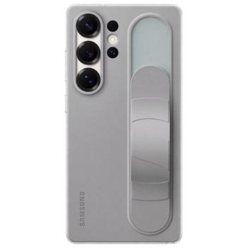SAMSUNG szilikon telefonvédő (matt, beépített szíj, kitámasztó) VILÁGOSSZÜRKE Samsung Galaxy S25 Ultra (SM-S938) kép