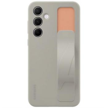 SAMSUNG szilikon telefonvédő (matt, beépített szíj) SZÜRKE Samsung Galaxy A55 5G (SM-A556) kép