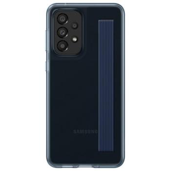 SAMSUNG szilikon telefonvédő (matt + kézpánt) FEKETE Samsung Galaxy A33 5G (SM-A336) kép