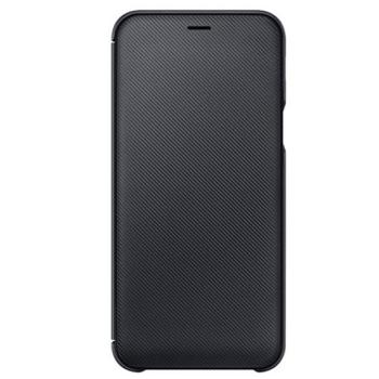 SAMSUNG tok álló (aktív FLIP, oldalra nyíló, bankkártya tartó, karbon minta) FEKETE Samsung Galaxy A6+ (2018) SM-A605F kép