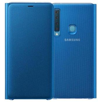 SAMSUNG tok álló (aktív FLIP, oldalra nyíló, bankkártya tartó) KÉK Samsung Galaxy A9 (2018) SM-A920 kép