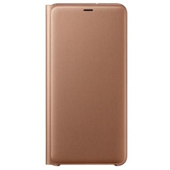 SAMSUNG tok álló (aktív FLIP, oldalra nyíló, bankkártya tartó, textil minta) ARANY Samsung Galaxy A7 (2018) SM-A750F kép
